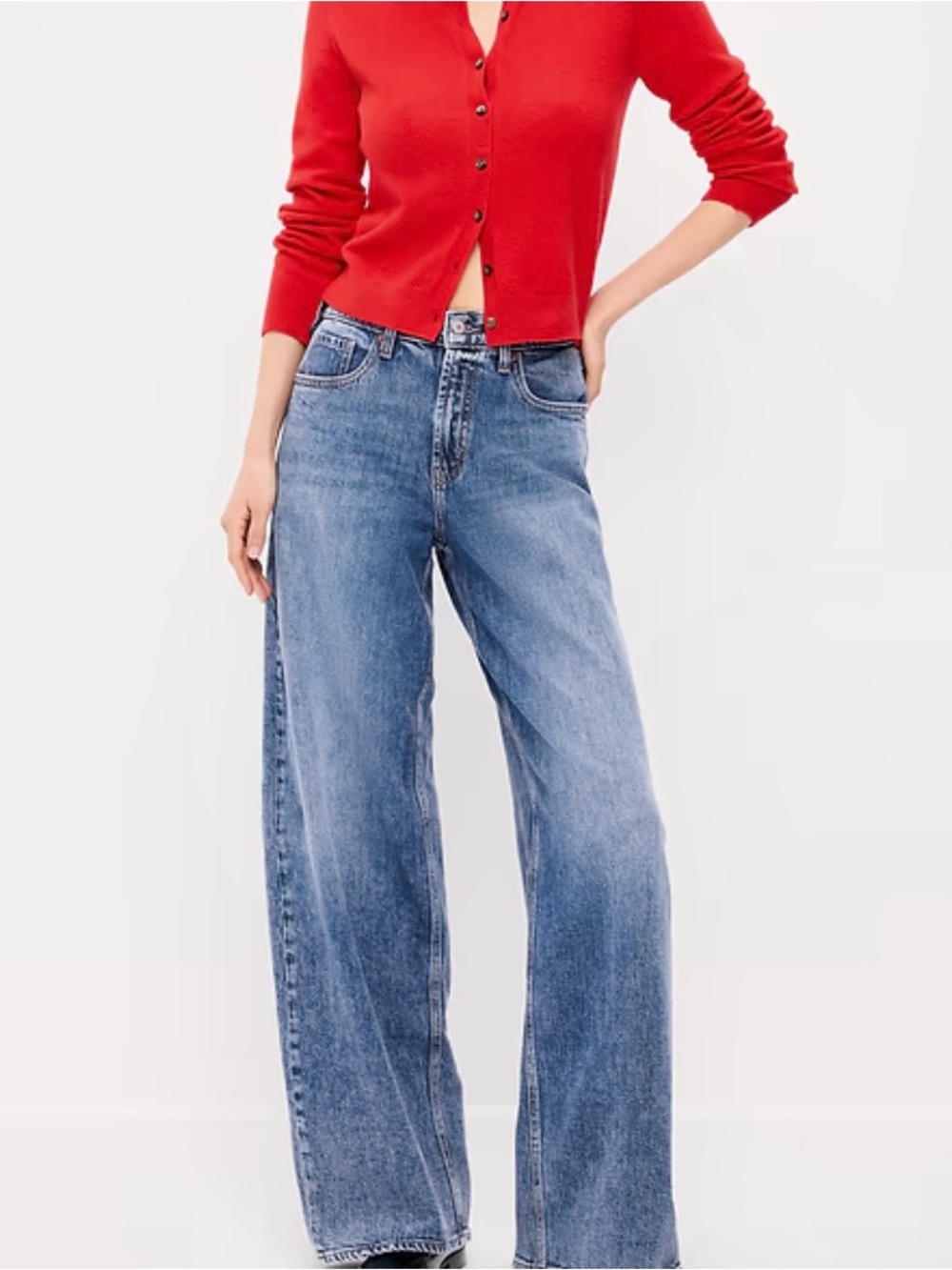 Old Navy High-Rise Wide Leg Jeans - Blue